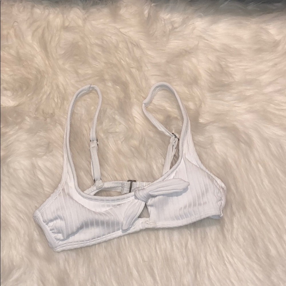 white bikini top